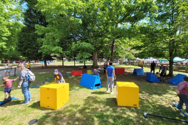American Parkour setup for Newport News Parks Children's Festival
