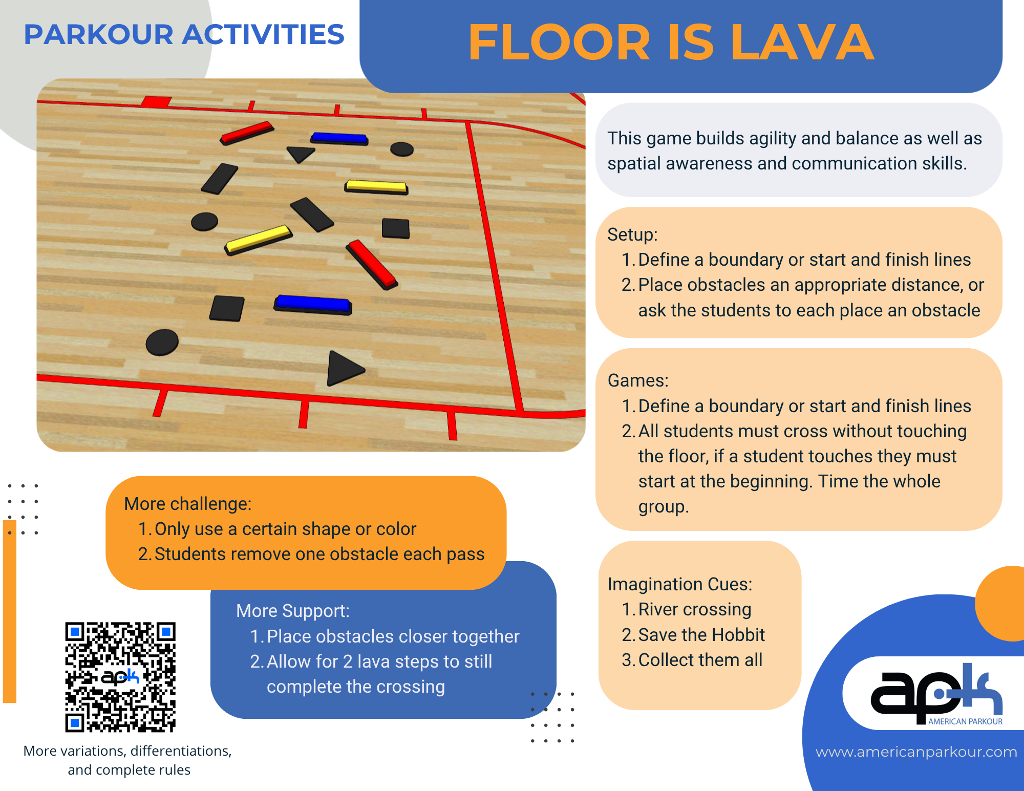 Floor is Lava Parkour Activity by American Parkour
