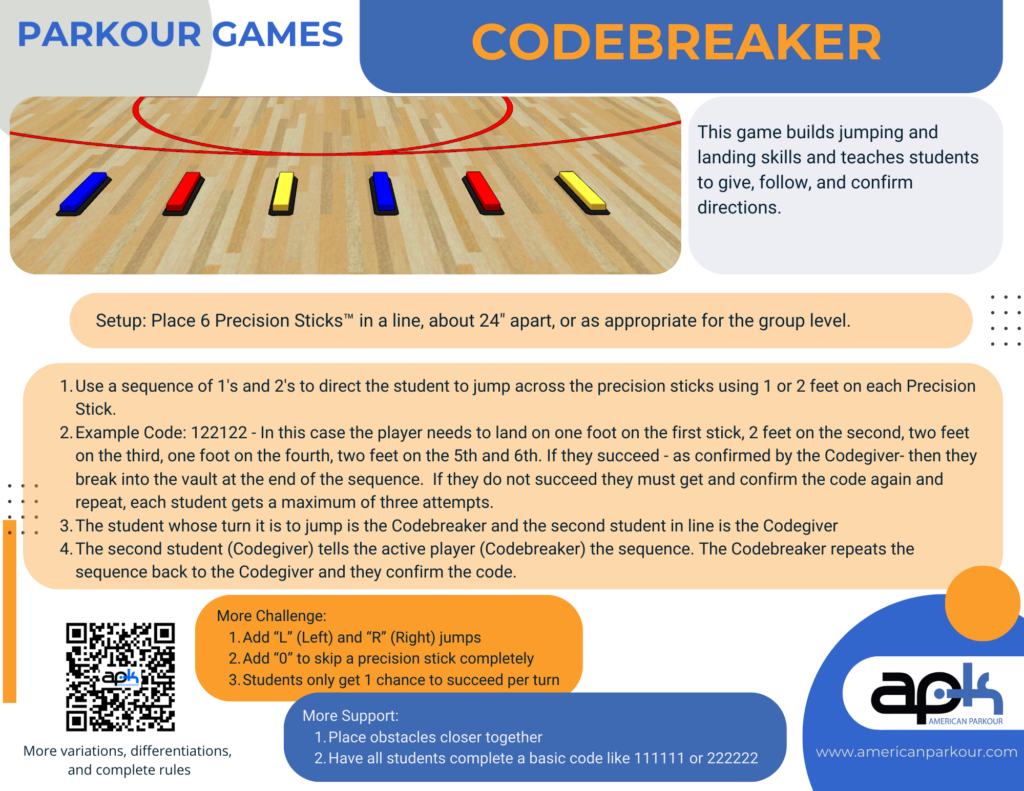 Codebreaker Parkour Game activity card